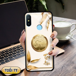 Ốp lưng kính 3D 12 con giáp - Xiaomi Redmi Note 6/ Note 6 Pro