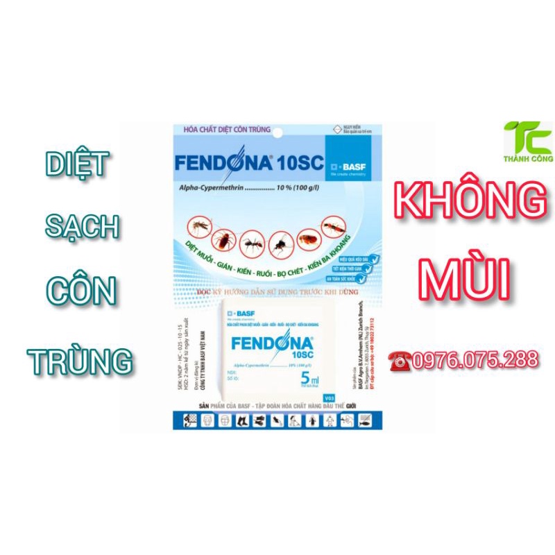 Combo 2 gói Thuốc diệt ruồi muỗi kiến gián,côn trùng Fendona 10SC