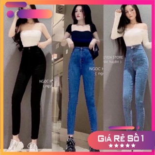 Quần bò cạp cao 2 cúc