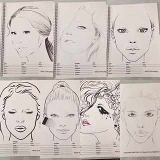 COMBO 20 tờ GIẤY VẼ THỰC HÀNH MAKEUP