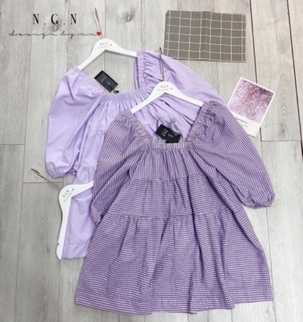 BÁN SỈ VÁY ĐẦM SUÔNG CỔ VUÔNG