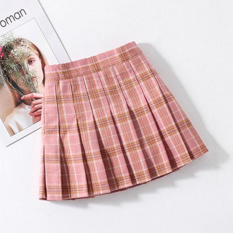 Chân Váy Xếp Ly Họa Tiết Caro Xinh Xắn Cho Bé Gái