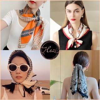 Khăn lụa vuông 70x70 cm khăn bandana turban quàng cổ buộc tóc choàng bikini HZ02