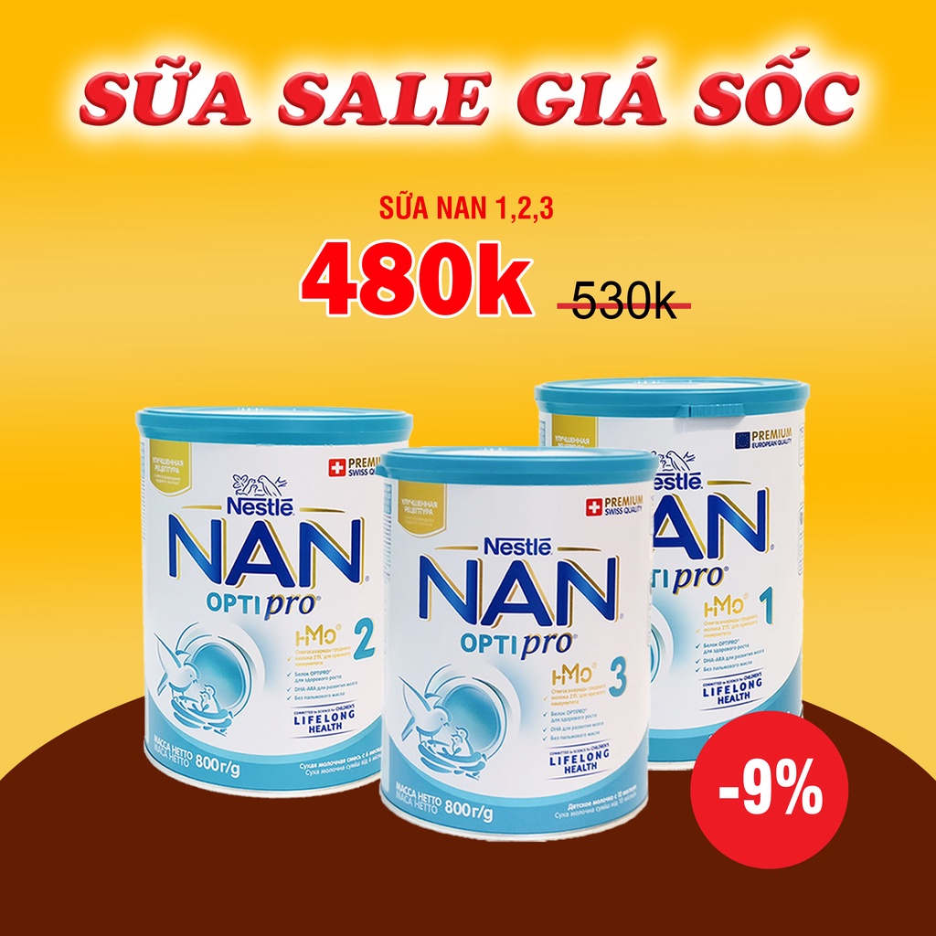 SỮA BỘT NAN OPTIPRO HMO NESTLE 800g - NỘI ĐỊA NGA