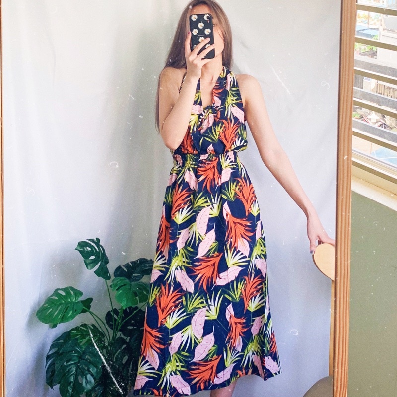 Đầm maxi hoạ tiết cổ điển | BigBuy360 - bigbuy360.vn