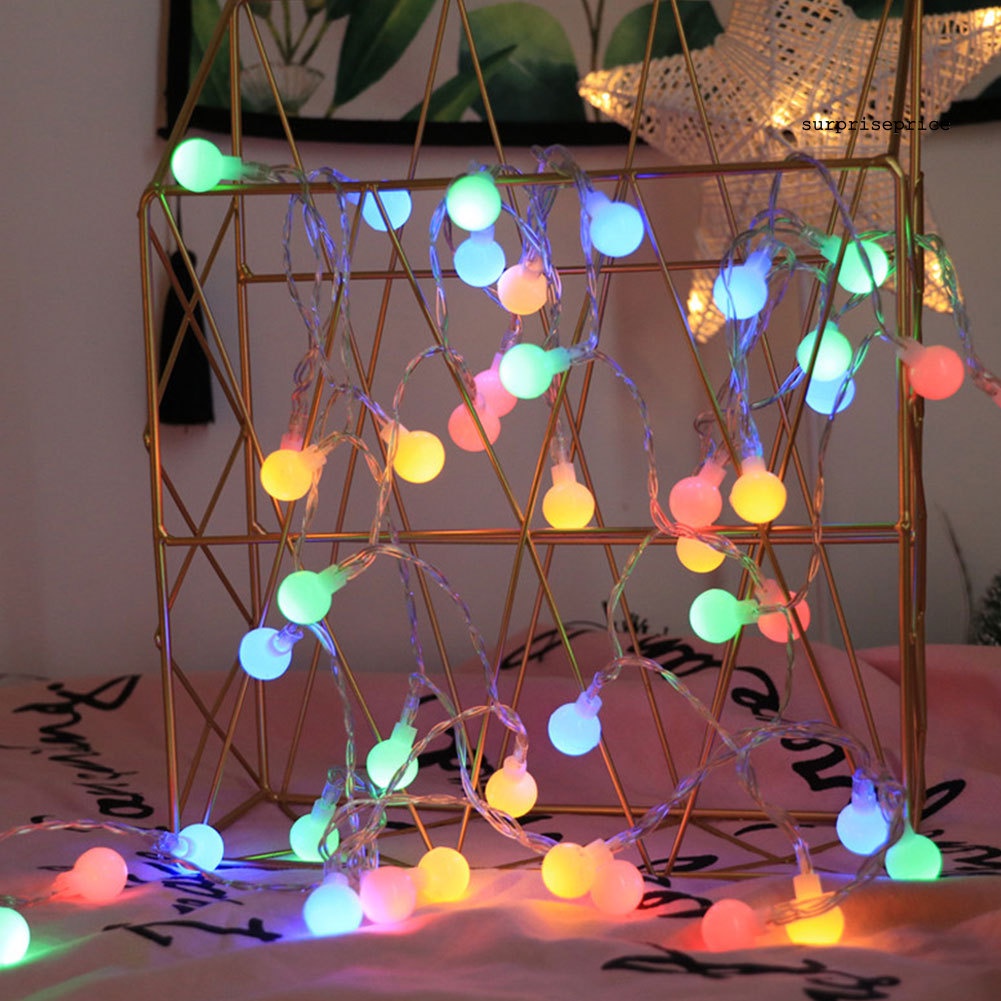 Dây đèn led 10/ 20 bóng hình quả cầu mini chống nước dùng trang trí tiệc cưới/ giáng sinh