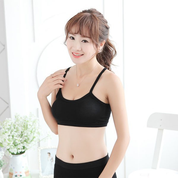 Áo ngực lửng không gọng dây đan chéo co giãn tốt cho nữ tập thể thao