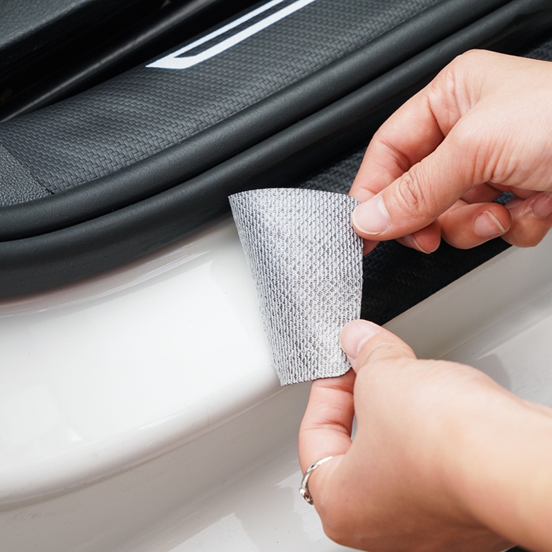 Miếng Dán Bảo Vệ Cửa Xe Hơi Bằng Da Sợi Carbon Cho Kia Morning Picanto Soluto K3 K5 Seltos Sonet Sportage Sorento KX7 Carens Sedona K2700 K3000