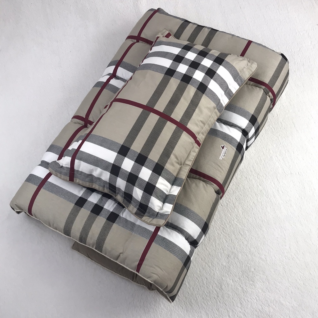 Bộ nệm gối văn phòng, COMBO nệm gối topper mỏng trải sàn cho 1 người,Nệm sinh viên,bán trú  Nệm 75x180cm, Gối 30x50cm