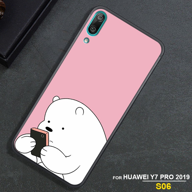 ỐP LƯNG HUAWEI Y7 PRO 2018- HUAWEI Y7 PRO 2019 - VIVO Y91C - VIVO Y93 IN HÌNH GẤU WE BARE BEARS CUTE GIÁ RẺ NHẤT