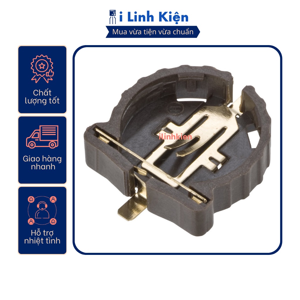 Đế pin CR1220 chân dán SMD, chân cắm DIP