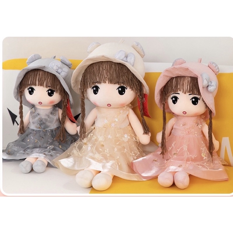 Búp bê gấu bông váy công chúa kích thước 45cm và 60cm