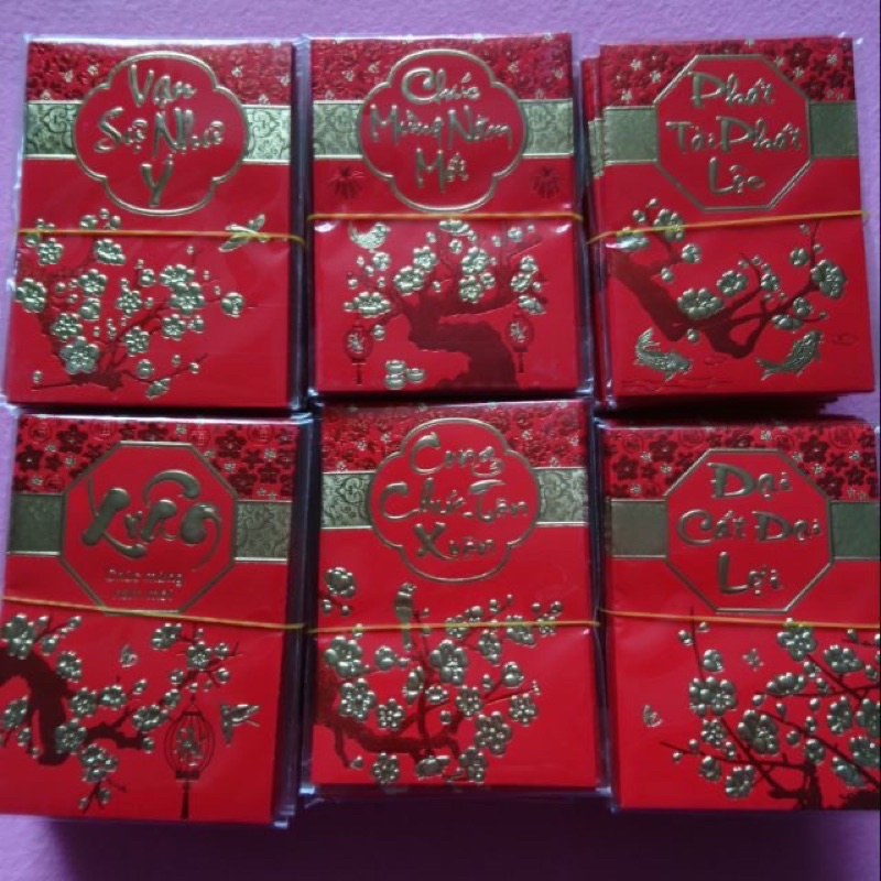 30 Lì xì Nhung dập nổi hàng đẹp