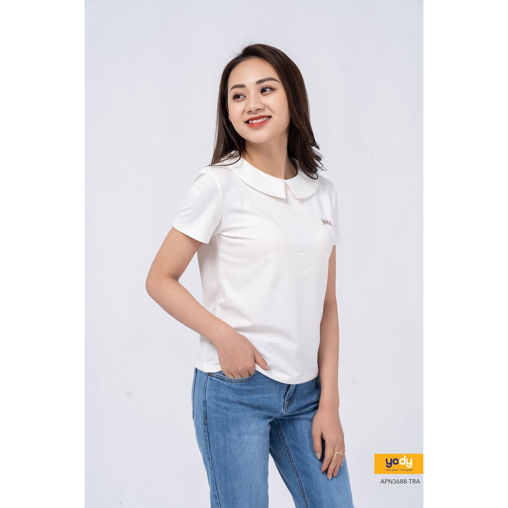 Áo Polo Nữ YODY Pique Mắt Chim Cổ Sen Thun Cotton Mã SP APN3688