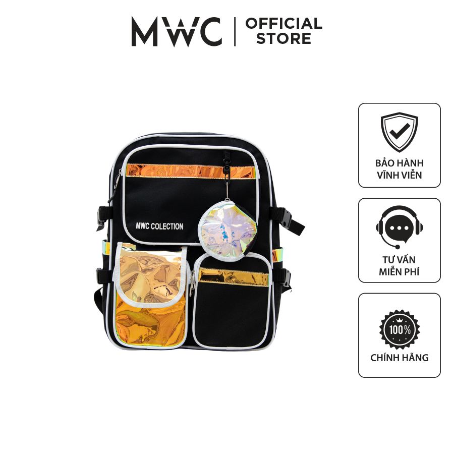 Balo thời trang nam nữ MWC HOLOGRAM 1082 Chính Hãng Balo Chống Nước Đựng Laptop, Đồ dùng cá nhân siêu tiện ích