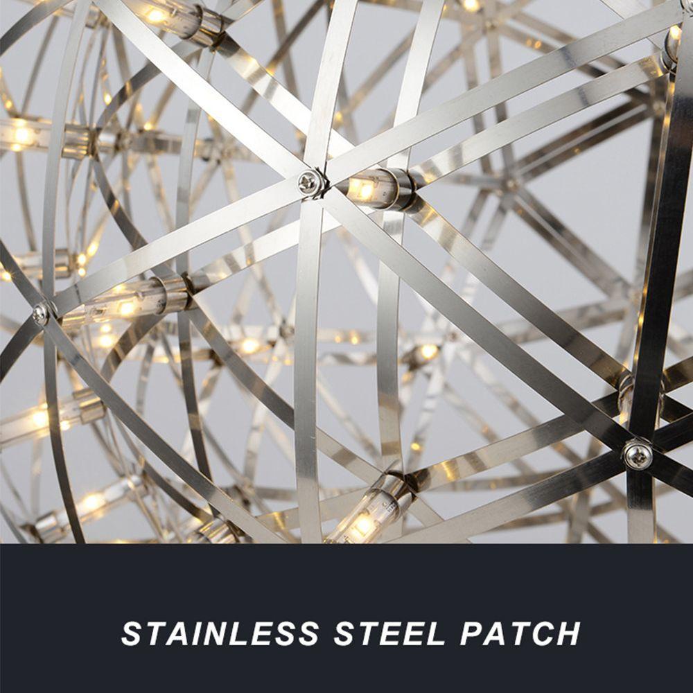 GOGOUP Đèn Chùm LED Treo Trần Nhà Hình Tròn Bằng Thép Không Gỉ