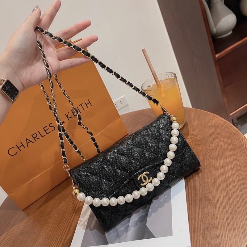 TÚI CN Quai Ngọc SIZE 20cm Mẫu Mới Da Sần, mã CN55