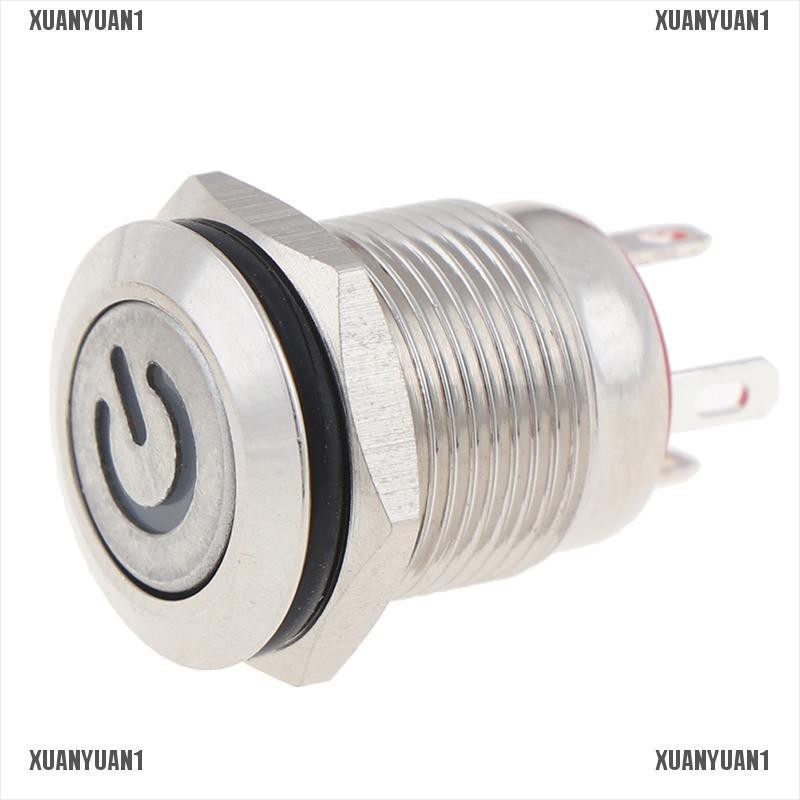 [XUANYUAN1] Công Tắc Nút Nhấn Bằng Kim Loại 12MM 3v