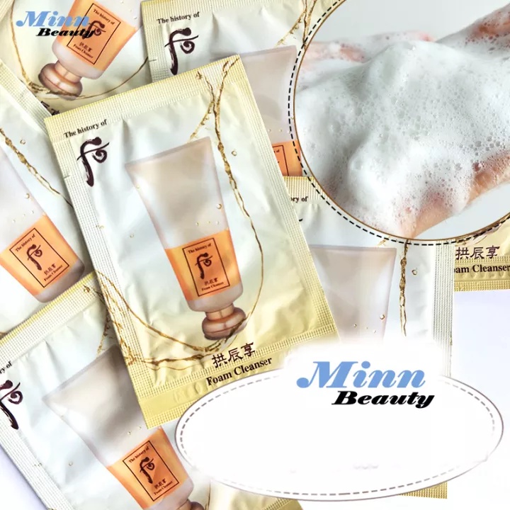 Gói Sample Sữa Rửa Mặt Dưỡng Ẩm Whoo Facial Foam Cleanser 1ml