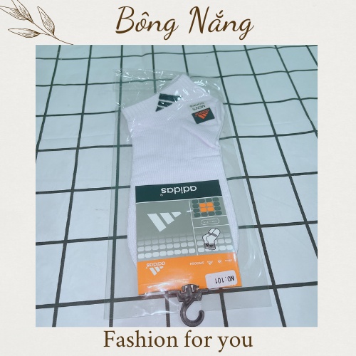 Vớ nam ngắn adidas, tất lười nam đi giày thể thao hàng dày chất liệu cotton thời trang
