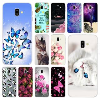 Ốp điện thoại TPU mềm họa tiết động vật/hoa dễ thương cho Samsung Galaxy J6 Plus J610F 2018