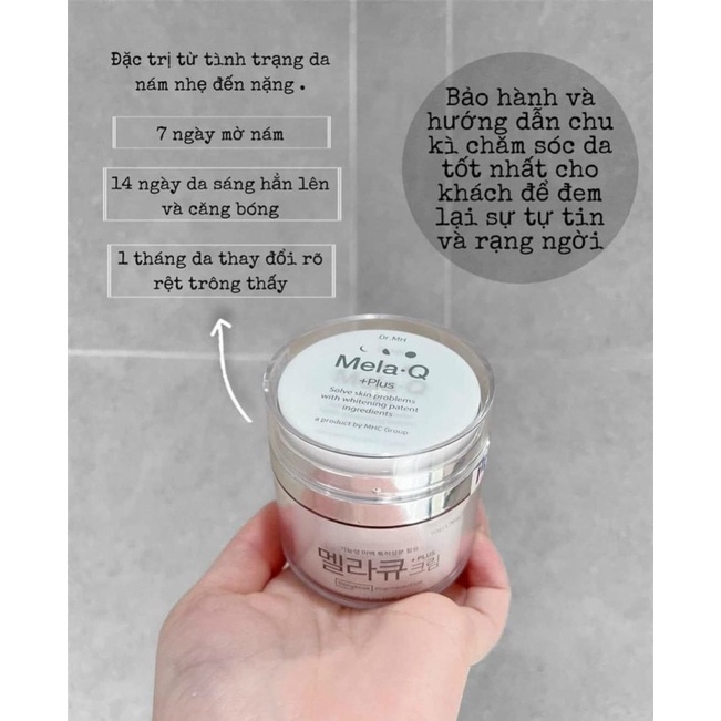 Kem nám Mela Q Plus Hàn Quốc, xóa nám trắng da cao cấp