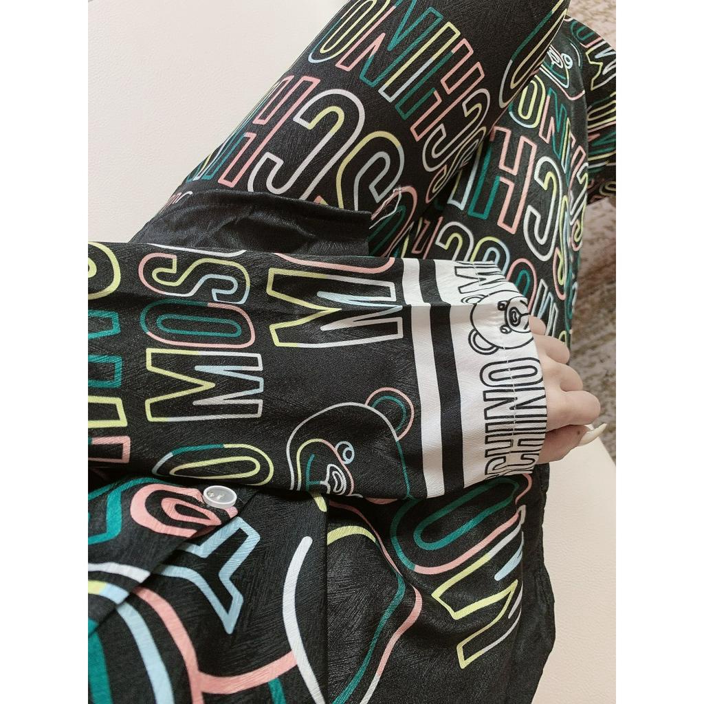 ĐỒ BỘ PYJAMA NỮ XƯỚC gấu MOS - đồ bộ mặc nhà