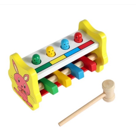 Đồ chơi bộ đập chuột gỗ hình thú cho bé - Đồ chơi gỗ thông minh montessori giúp bé phát triển trí tuệ