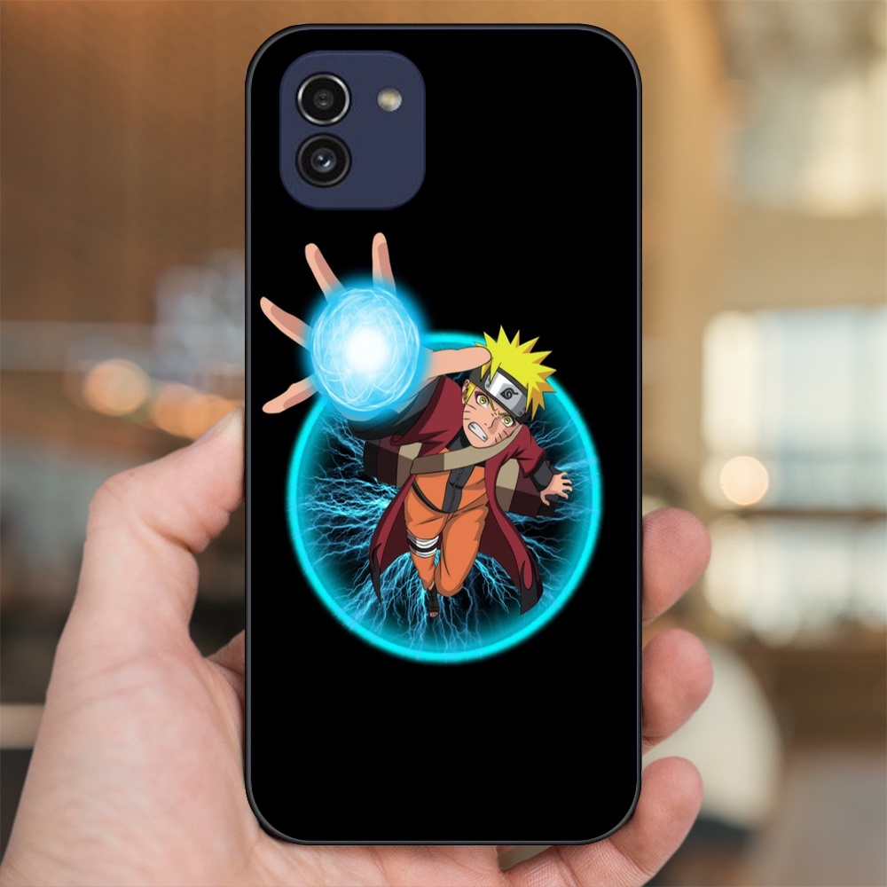 Ốp lưng Samsung A03 viền đen in hình Uzumaki Naruto