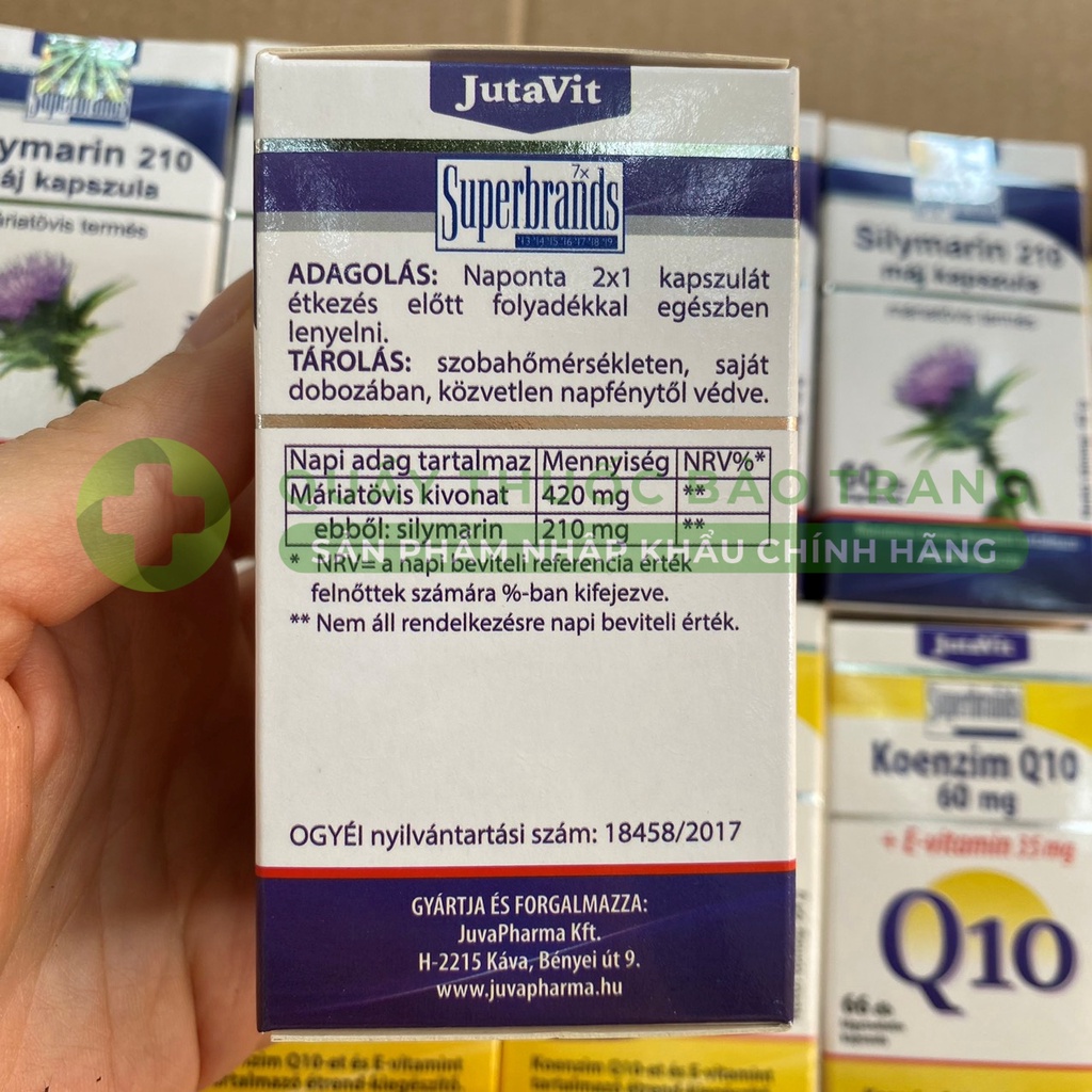 Viên uống bảo vệ Gan Jutavit Silymarin 210