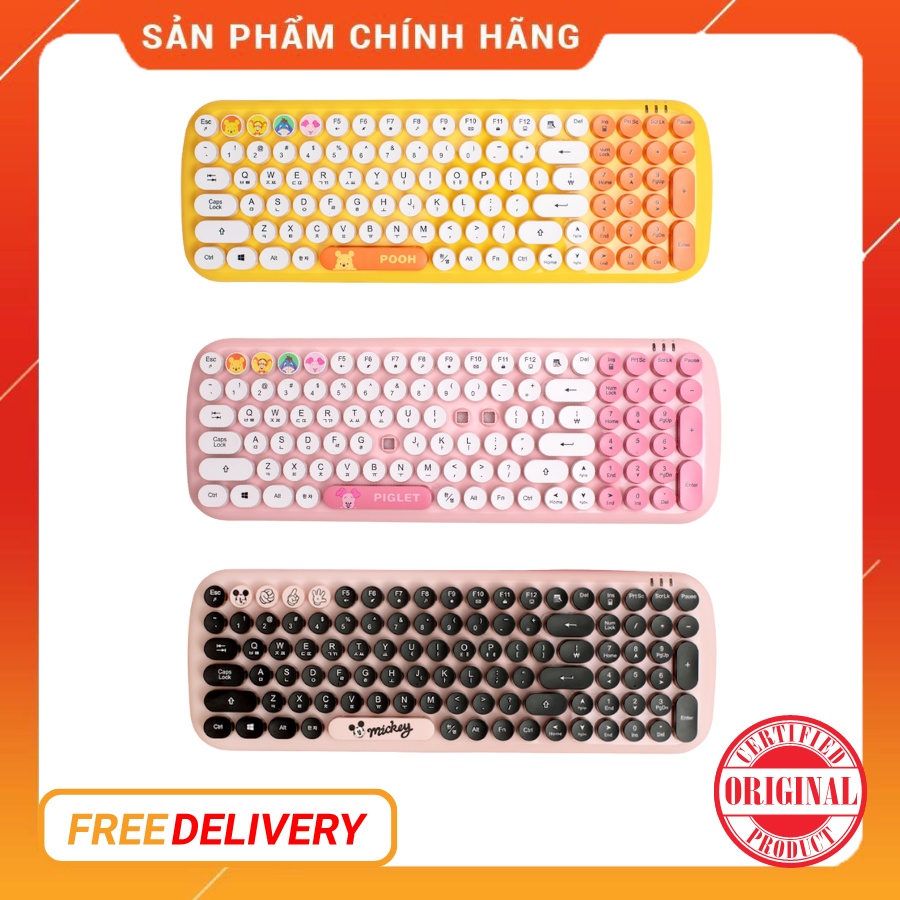 BÀN PHÍM KHÔNG DÂY KẾT NỐI USB-NANO RECEIVER NHÂN VẬT HOẠT HÌNH DISNEY