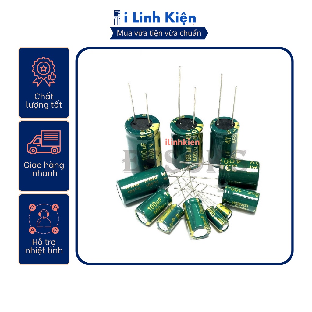 Tụ hóa 35V 100uF-10000uF tần số cao