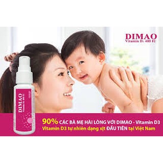 Vitamin Dimao - Vitamin D3 Dạng Xịt 400IU, Châu Âu, Hương Dâu, Hiệu Quả Và Hấp Thu Tốt