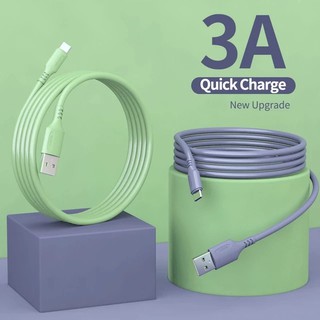 Dây Cáp Sạc Nhanh Type-C Micro USB IOS Android 3A 1M Màu Kẹo Ngọt