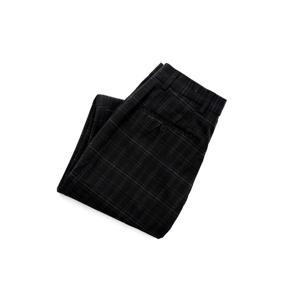 Quần Tây Americus Gosani Caro Ẩn Phom Slimfit Màu Đen