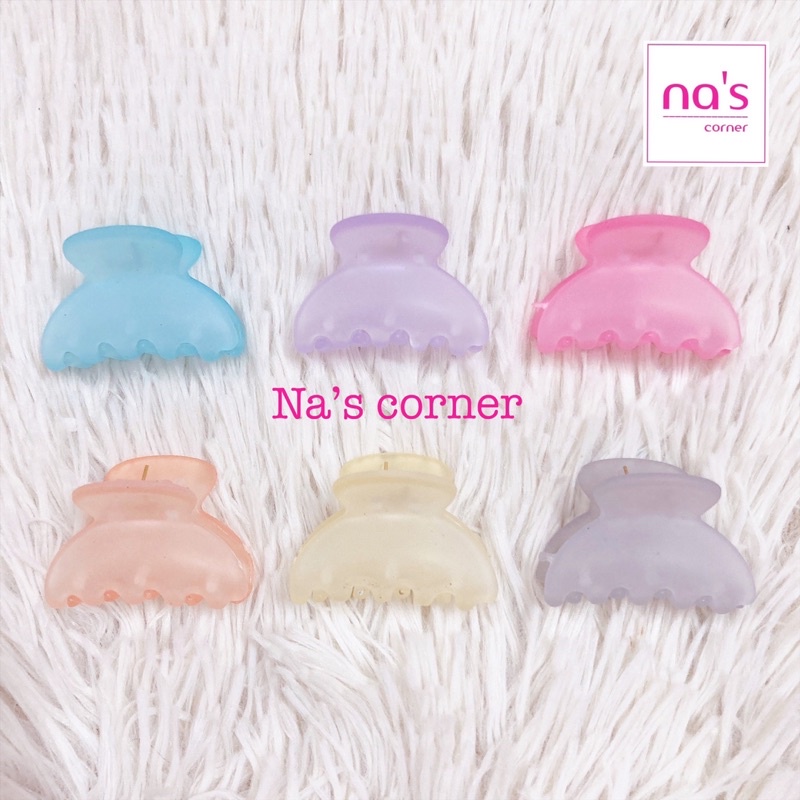 Kẹp tóc càng cua Thái lan nhựa mờ màu nhạt trong vintage sang êm đẹp