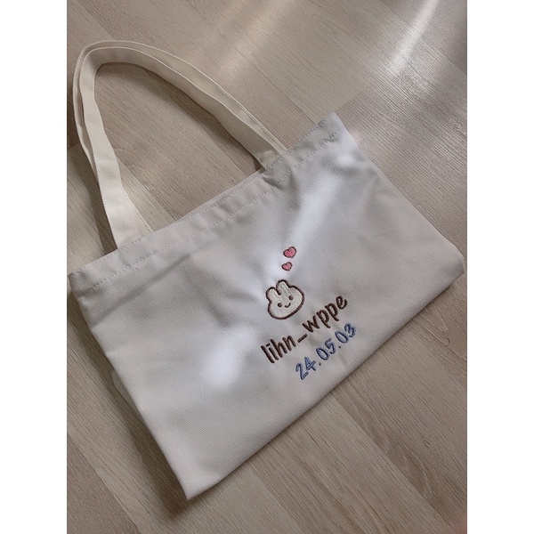 Túi tote thêu tên theo yêu cầu