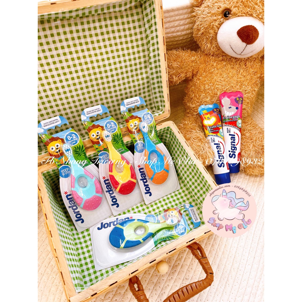Bàn chải đánh răng Jordan cho bé từ 0-2 tuổi