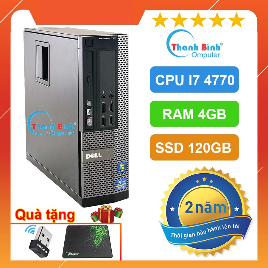 Máy Đồng Bộ 💲ThanhBinhPC💲 May Tinh Dong Bo Gia Re - Dell Optiplex 7020/9020 ( I7 4770/4G/120G ) - Bảo Hành 24 Tháng.