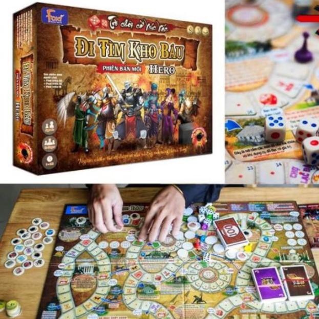 Board game-Đi tìm kho báu Phiên Bản HERO Foxi-Đồ chơi trẻ em phát triển AQ-EQ-IQ-siêu siêu hay