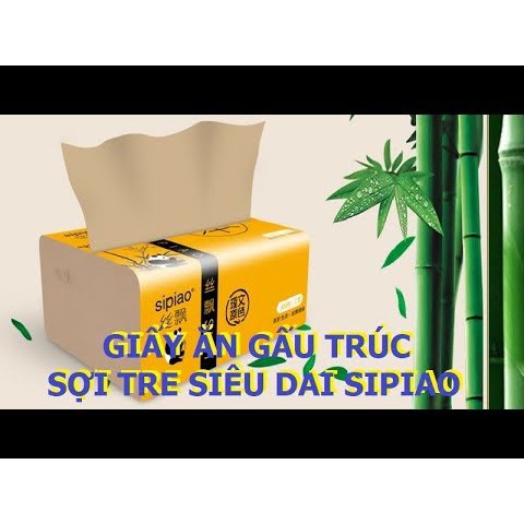 THÙNG 30 GÓI GIẤY ĂN GẤU TRÚC SIPAO SIÊU DAI