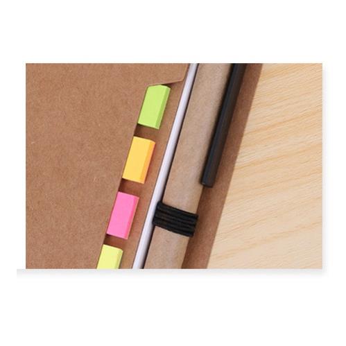Sổ ghi chép KOLANO sổ tay tặng kèm giấy note ghi chú và bút đa năng tiện dụng SN-001378
