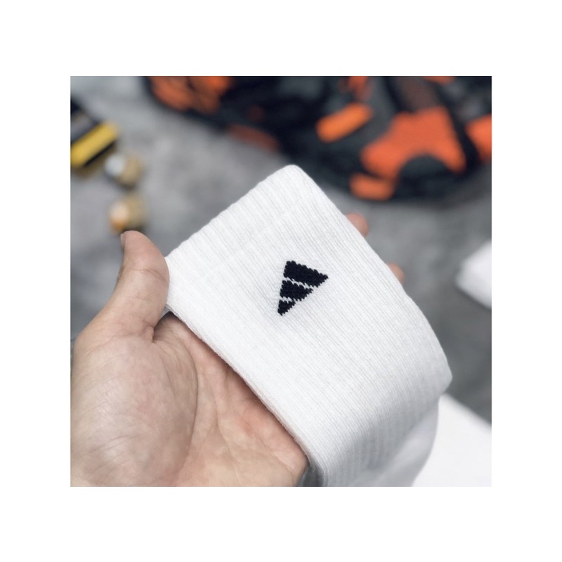 Tất ADIDAS cổ cao [ Hàng dày xuất khẩu ] Vớ thể thao dệt kim cao cấp 95% Coton hạn chế mùi hôi và thông thoáng