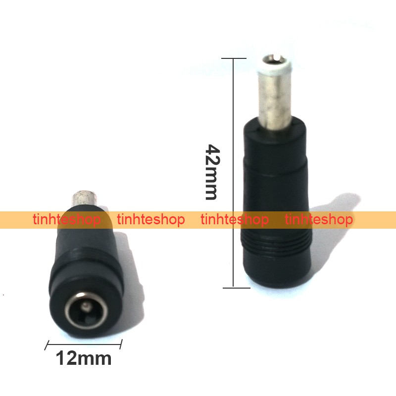 Đầu đổi nguồn 5.5x2.1mm sang 5.5x2.5mm - Rắc chuyển nguồn chân tròn 5,5x2,1mm ra 5,5x2,5mm