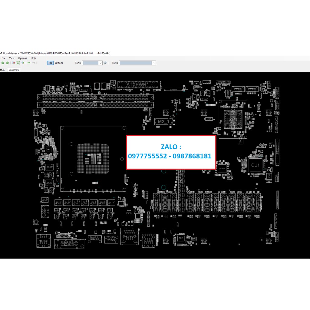 Boardview AsRock H110 PRO BTC+ (70-MXB5S0-A01)