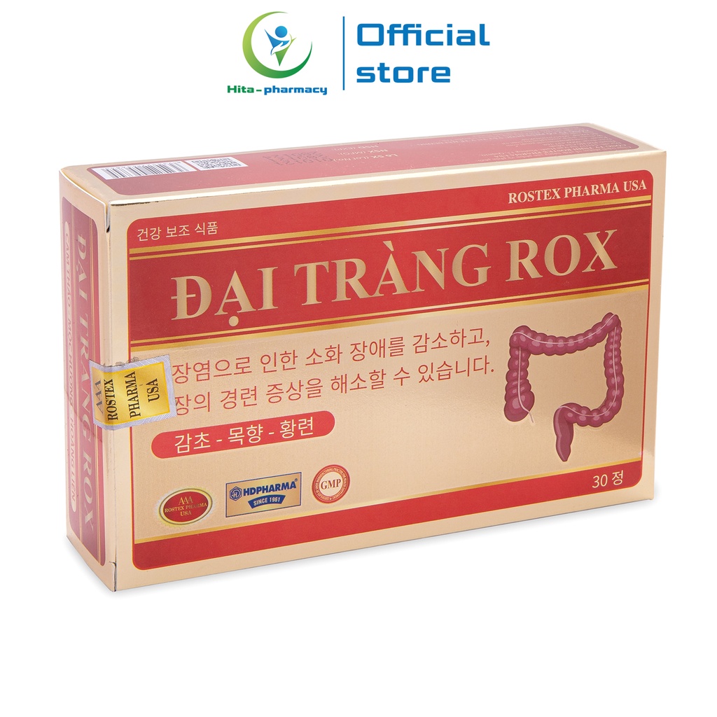Đại Tràng Rox HDPHARMA thảo dược giảm viêm đại tràng, rối loạn tiêu hóa - 30 viên (Đại Tràng Rox 30 viên)