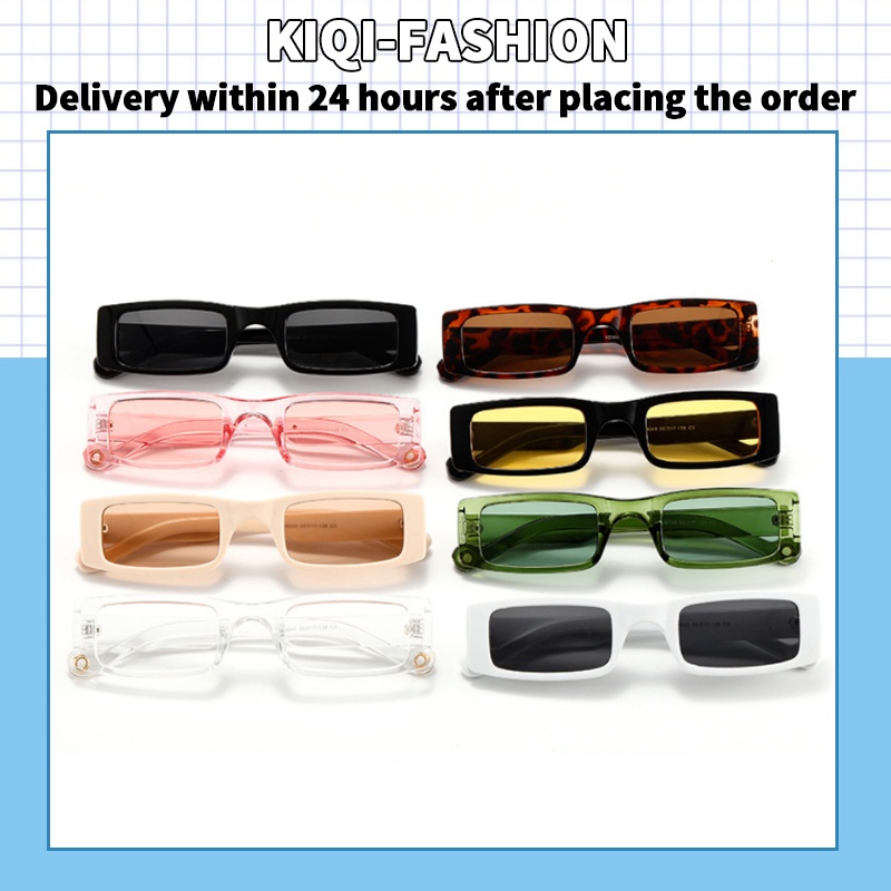 (KIQI-FASHION) COD Kính Mát Gọng Nhựa Chống Tia Uv400 Thời Trang Cho Nam Nữ