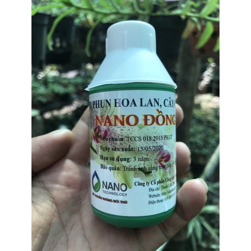 Dung dịch nano bạc đồng dùng cho hoa lan cây cảnh chai 100ml