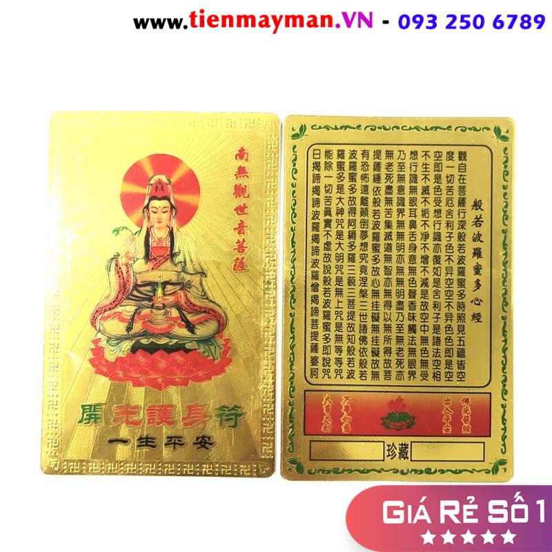 Kim Bài Quan Âm Bồ Tát Plastic