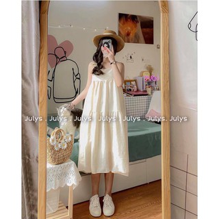 Đầm hai dây - váy 2 dây bồng bềnh v2d05